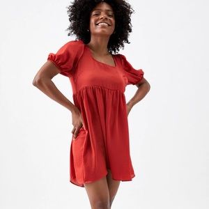 PacSun Red Puff Sleeve Dress